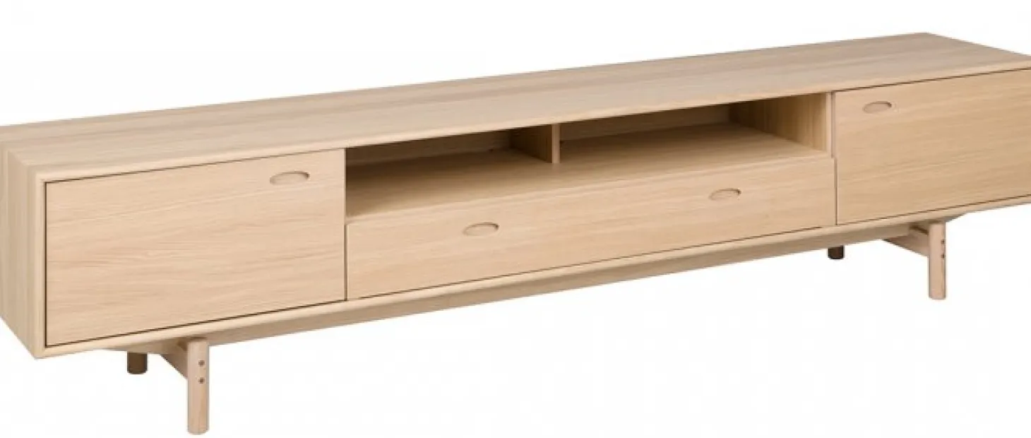 Aeris Mediabänk 233 cm Ljus Ek