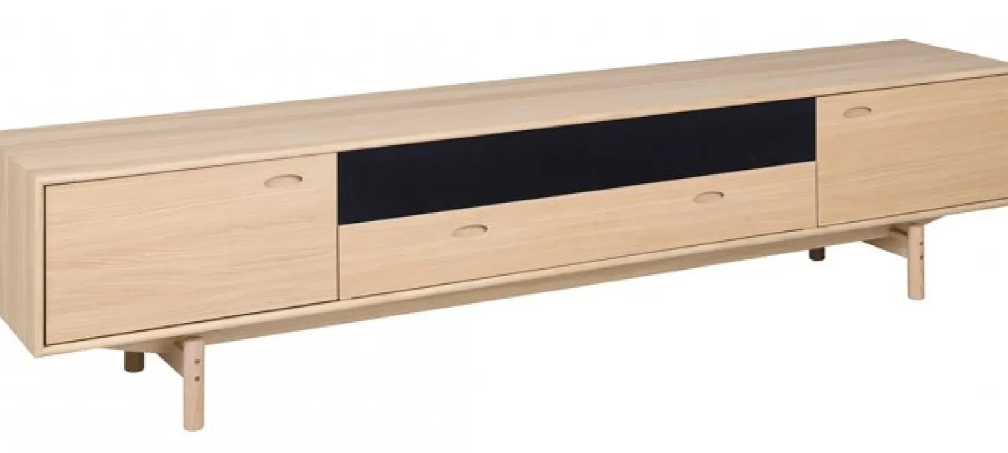 Aeris Mediabänk 233 cm Ljus Ek