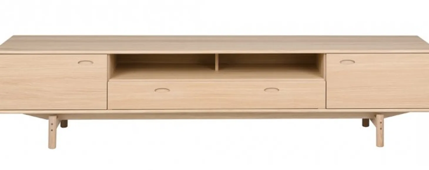 Aeris Mediabänk 233 cm Ljus Ek