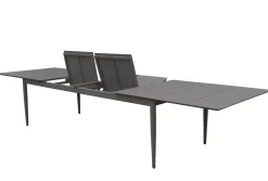 Anzio Matbord XL 110x266-396 cm Svart