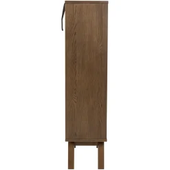 Arendal Vitrinskåp 145x72x36 cm Rökt Ek