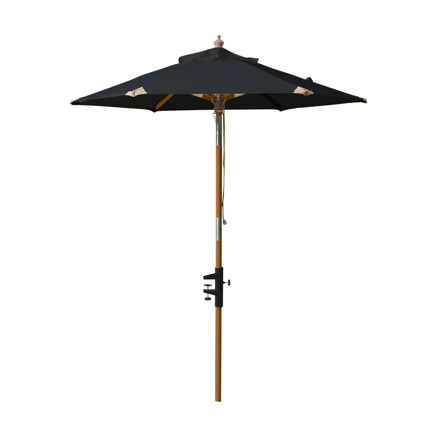 Balkong Ø1,8 m Polyesterduk Parasoll Svart
