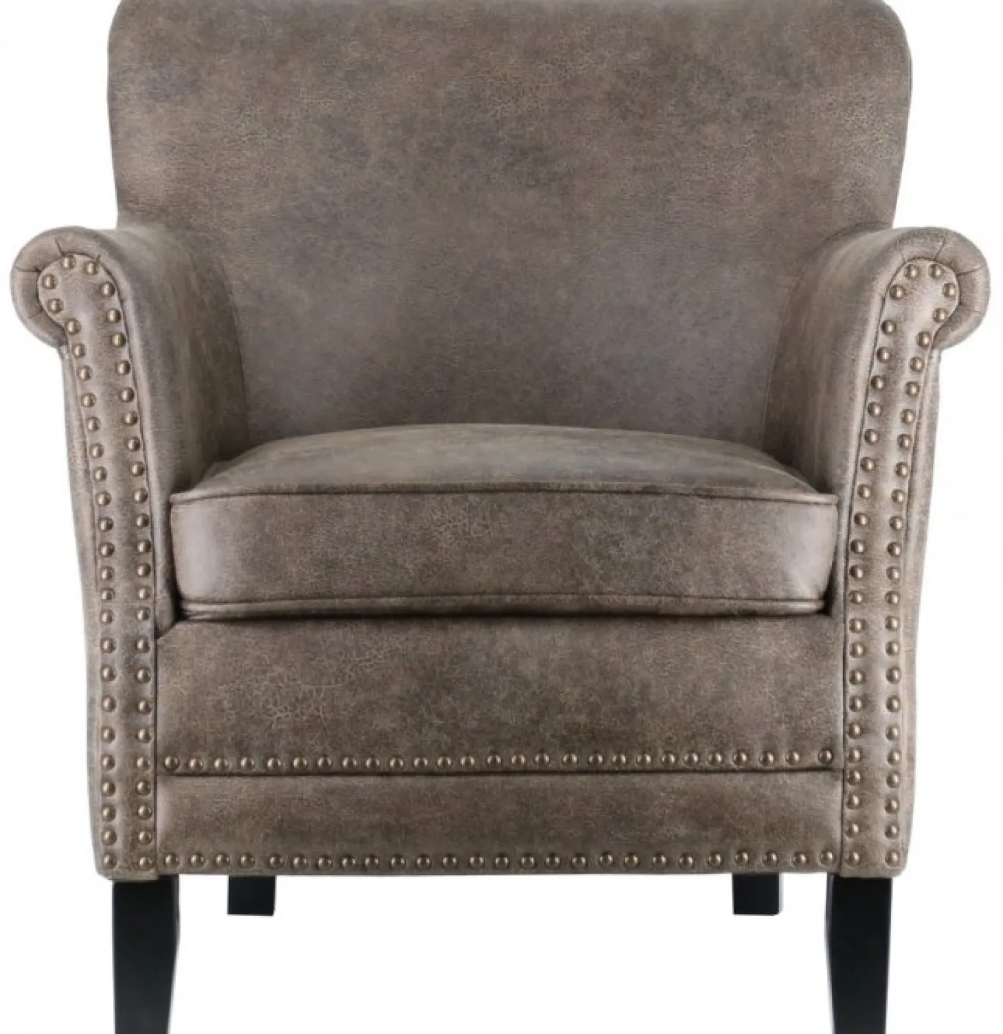Baron Fåtölj Ljusbrunt Vintagekonstläder