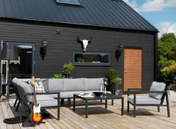 Belfort 2-Sits Soffa H/V Svart/Grå