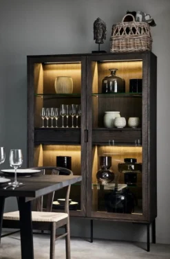 Belfort Vitrinskåp Mörkbrun