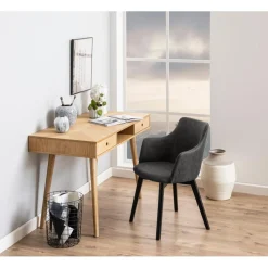 Bella Karmstol Preston tyg/Antracit