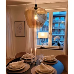 Bellissimo Grande Taklampa Amber