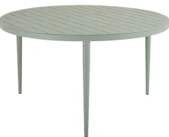 Bigby Matgrupp Rund 130 cm ink 6st Delia stolar Dusty Green / Vit