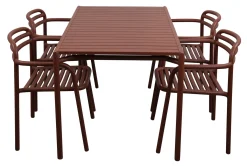 Bliss Matgrupp - Bord 130x80 cm + 4 st Karmstolar Desert Red