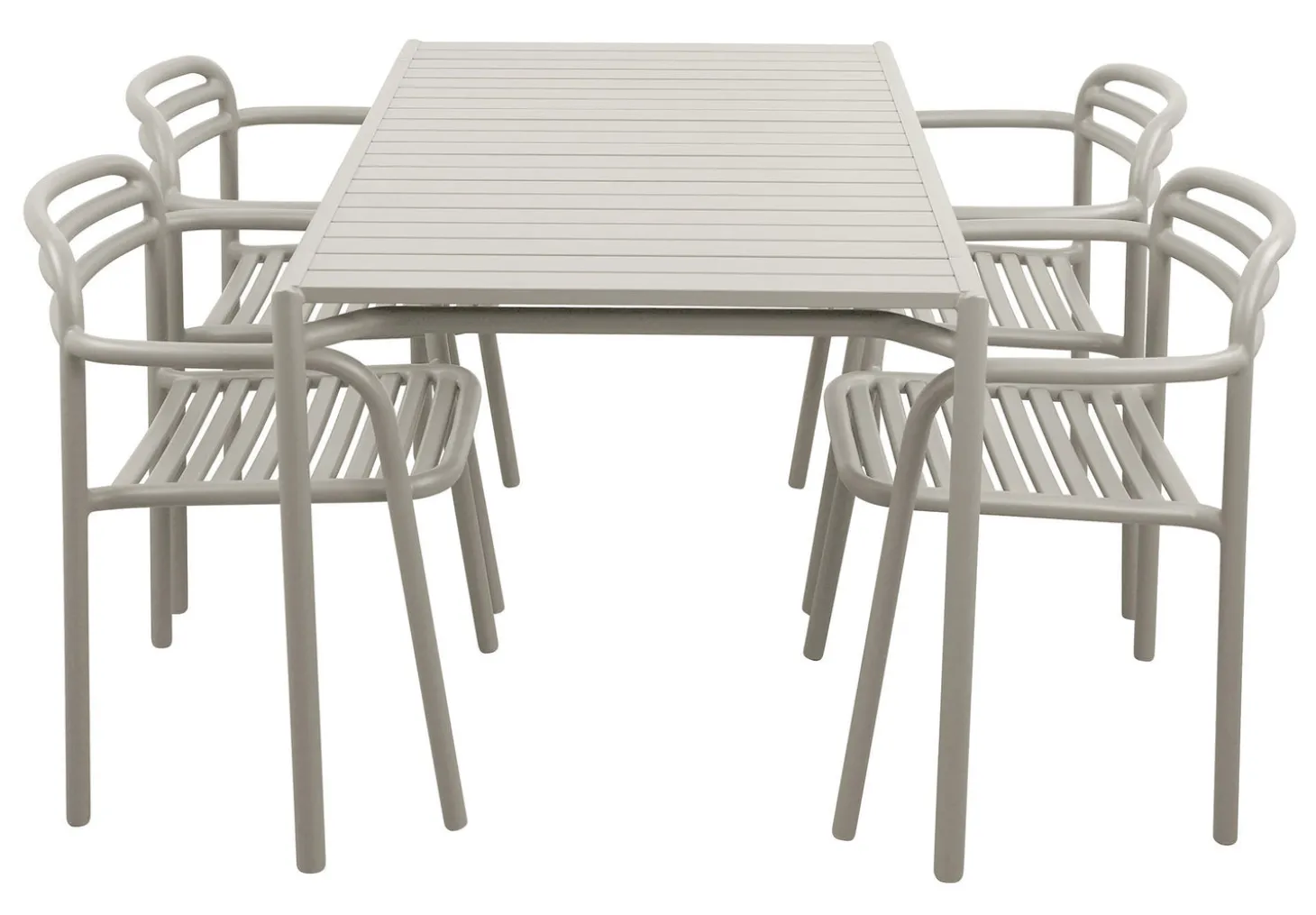 Bliss Matgrupp - Bord 130x80 cm + 4 st Karmstolar Sand