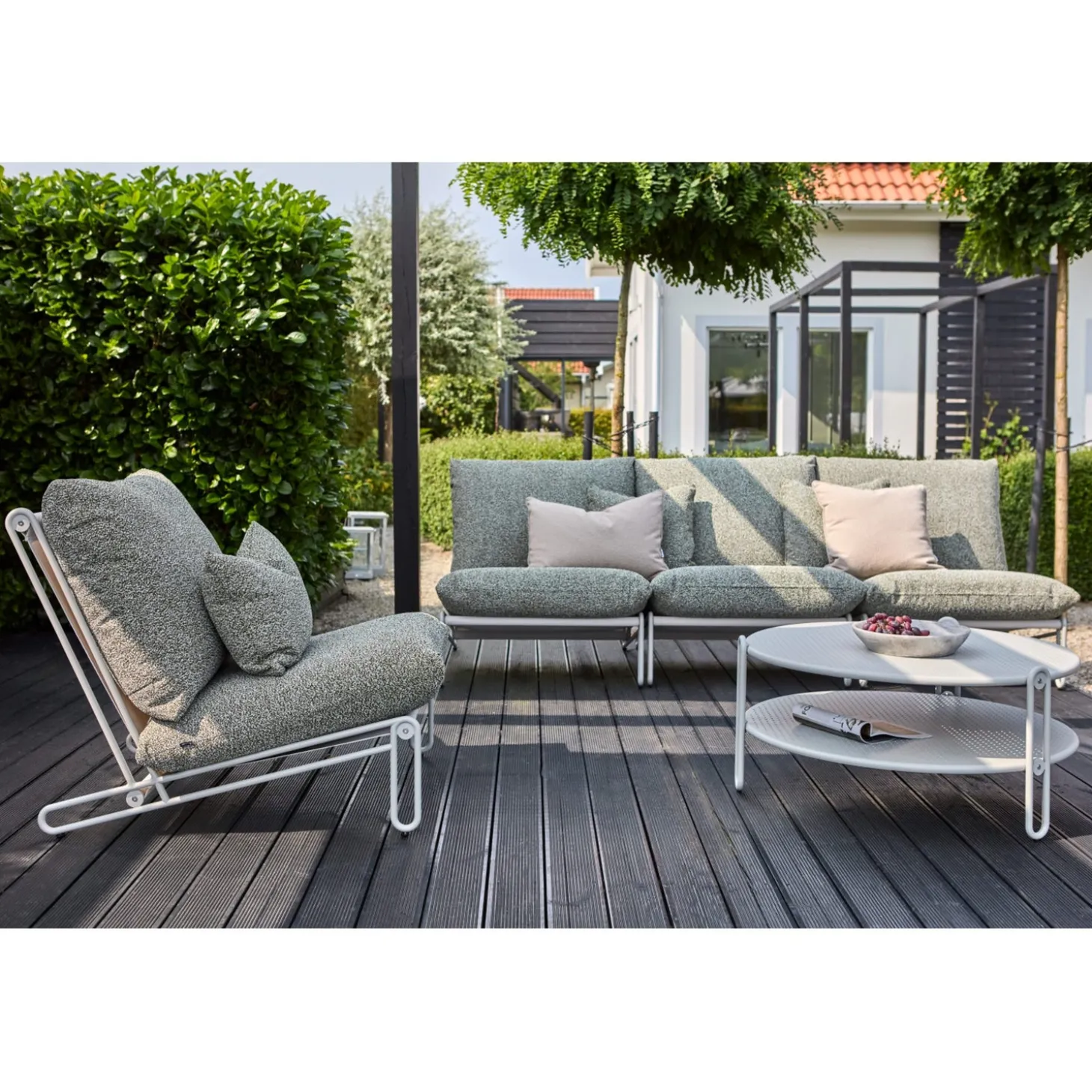 Blixt Loungefåtölj Light Grey/Verde