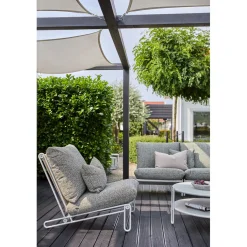 Blixt Utesoffbord 85x39 cm Light Grey