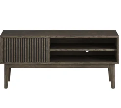 Broholm TV-bänk Lameller 124x55 cm Rökoljad Ek
