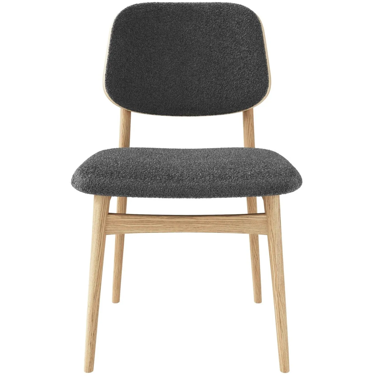 Carl Matstol Oljad Ek/Grått Tyg