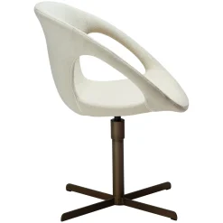 Carry Stol Bone White bouclé, Brass