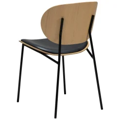 Clementina Stol Raven Black, Bleached Oak