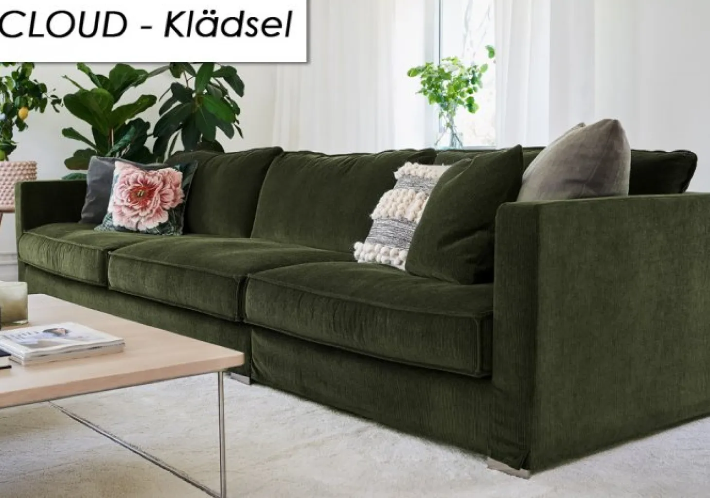 Cloud Klädsel Moss Dark Green - 2.5-sits Soffa