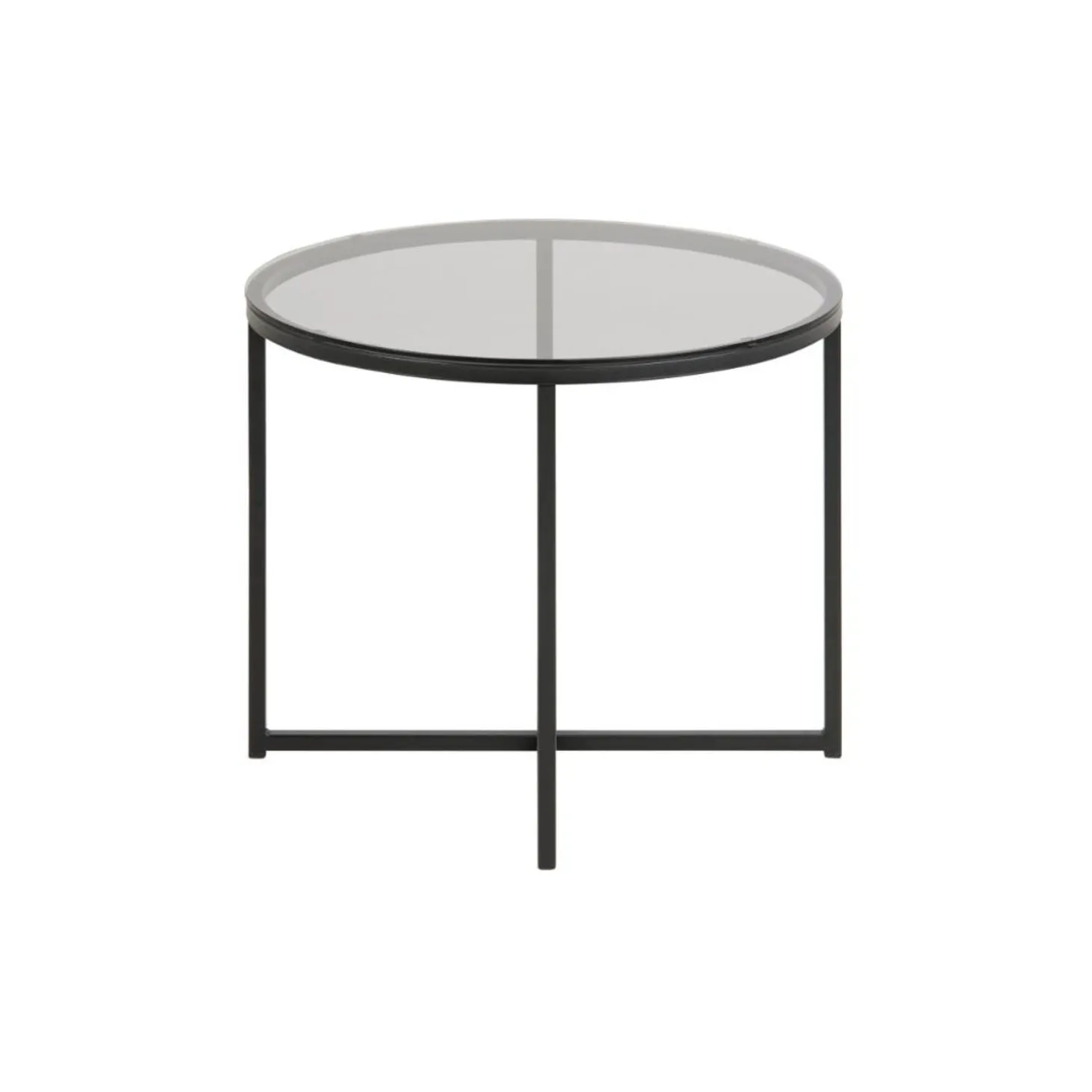 Cross Sidobord Rund 55 cm Svart