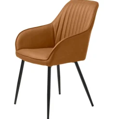 Cubo Stol Randig Konjak PU