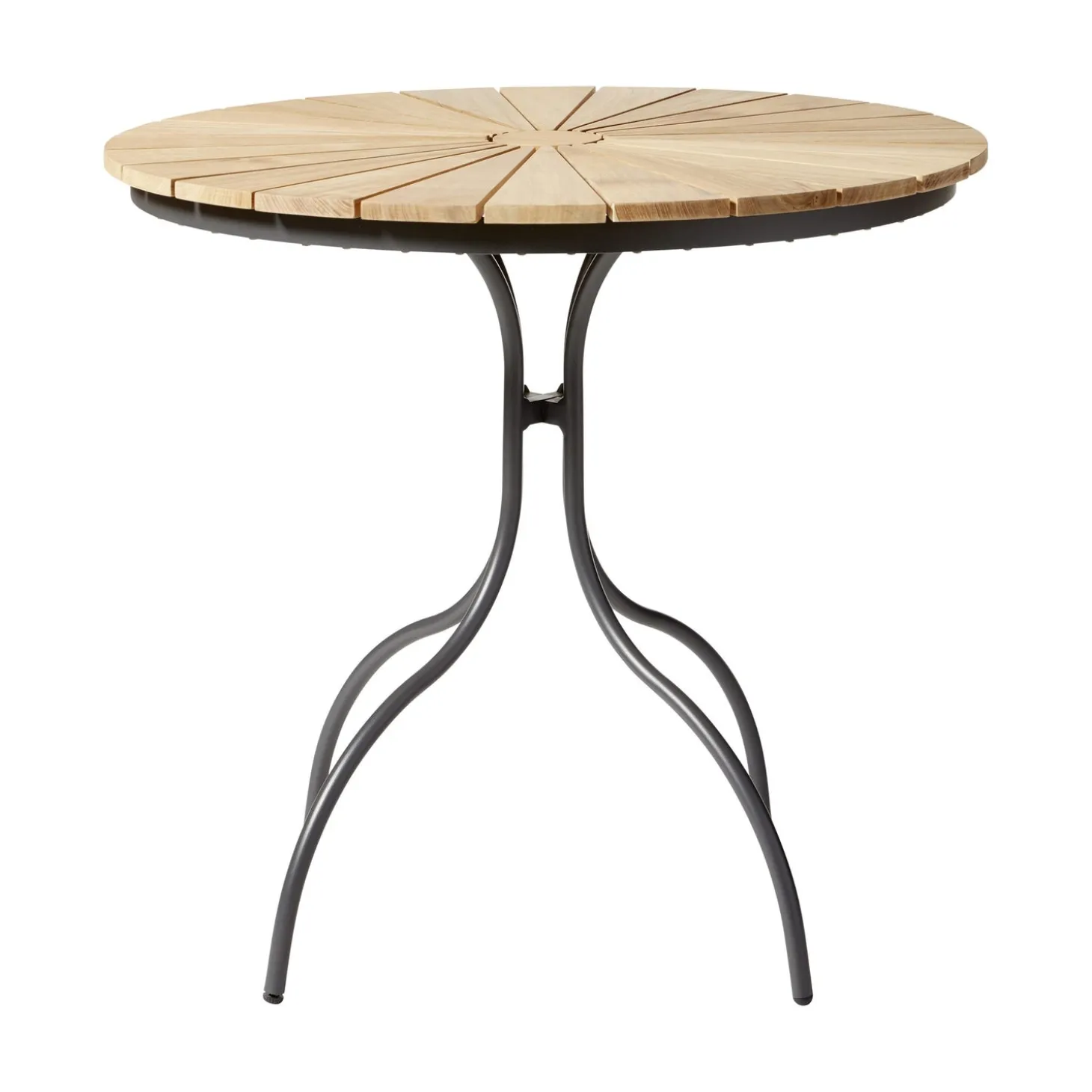 Ellen Cafébord Ø80cm i Teak och Aluminium Antracit
