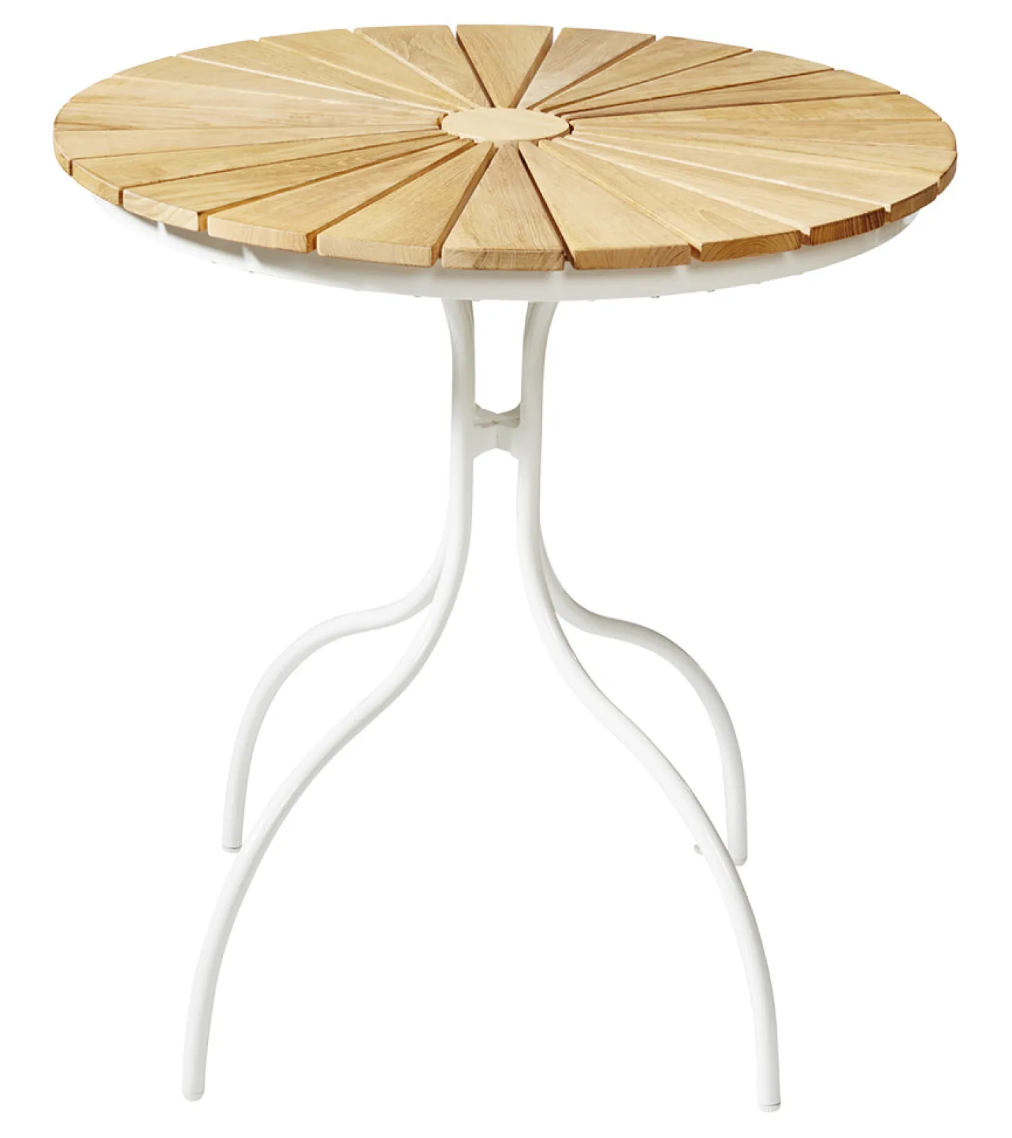 Ellen Cafébord 80 cm Rund Teak/Vit