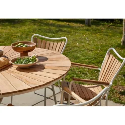 Ellen Trädgårdsstol i Teak och Aluminium Vit