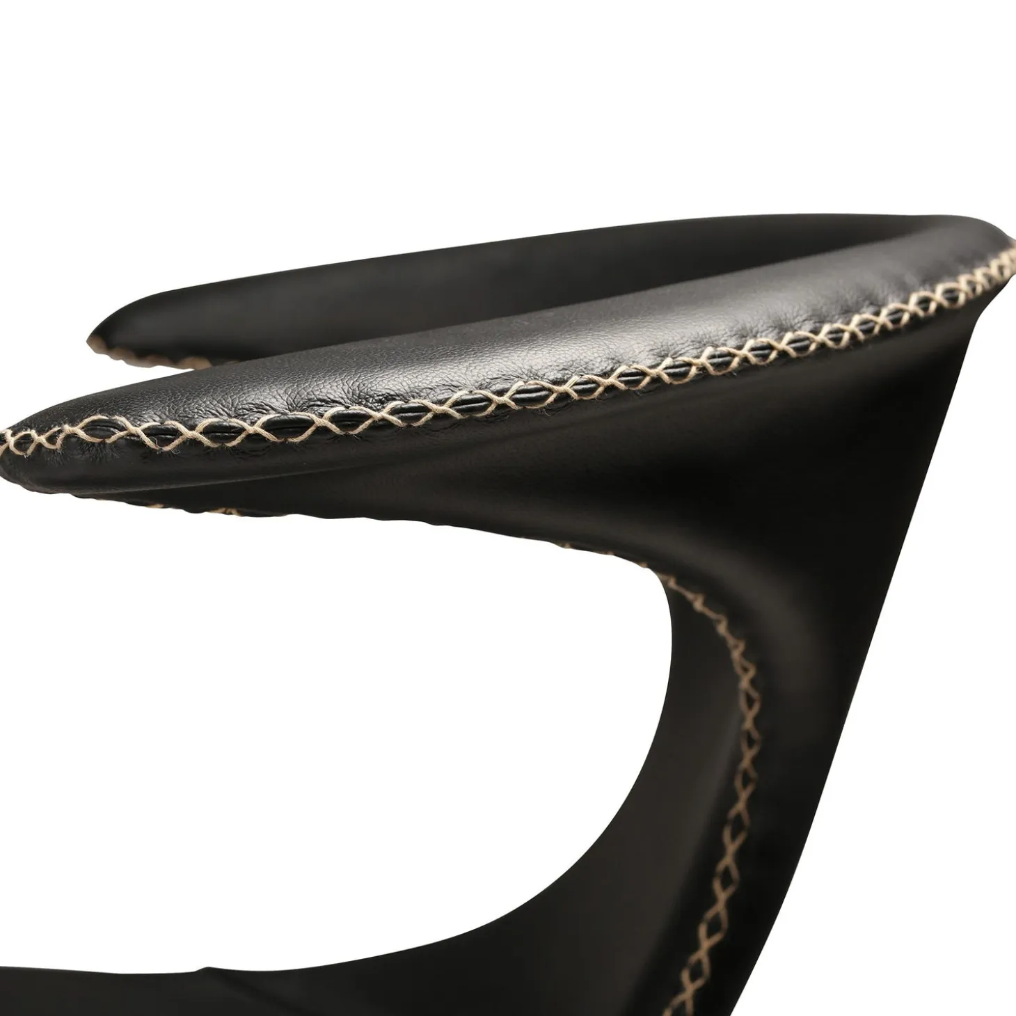 Flair Stol Black Leather, Oak