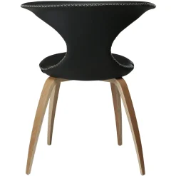Flair Stol Black Leather, Oak