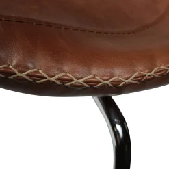 Flair Stol Light Brown Leather, Chrome