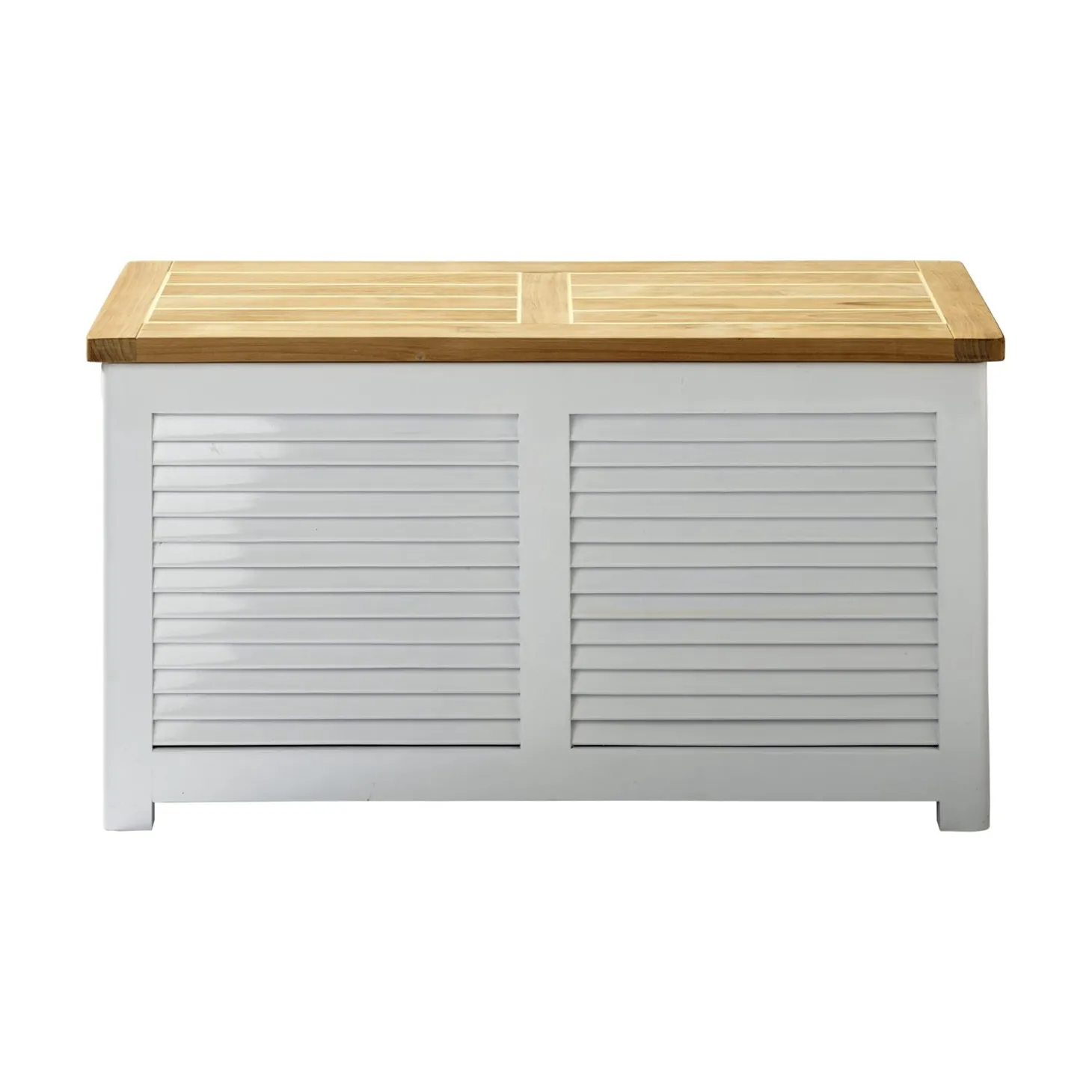 Förvaringsbänk Vit/Teak