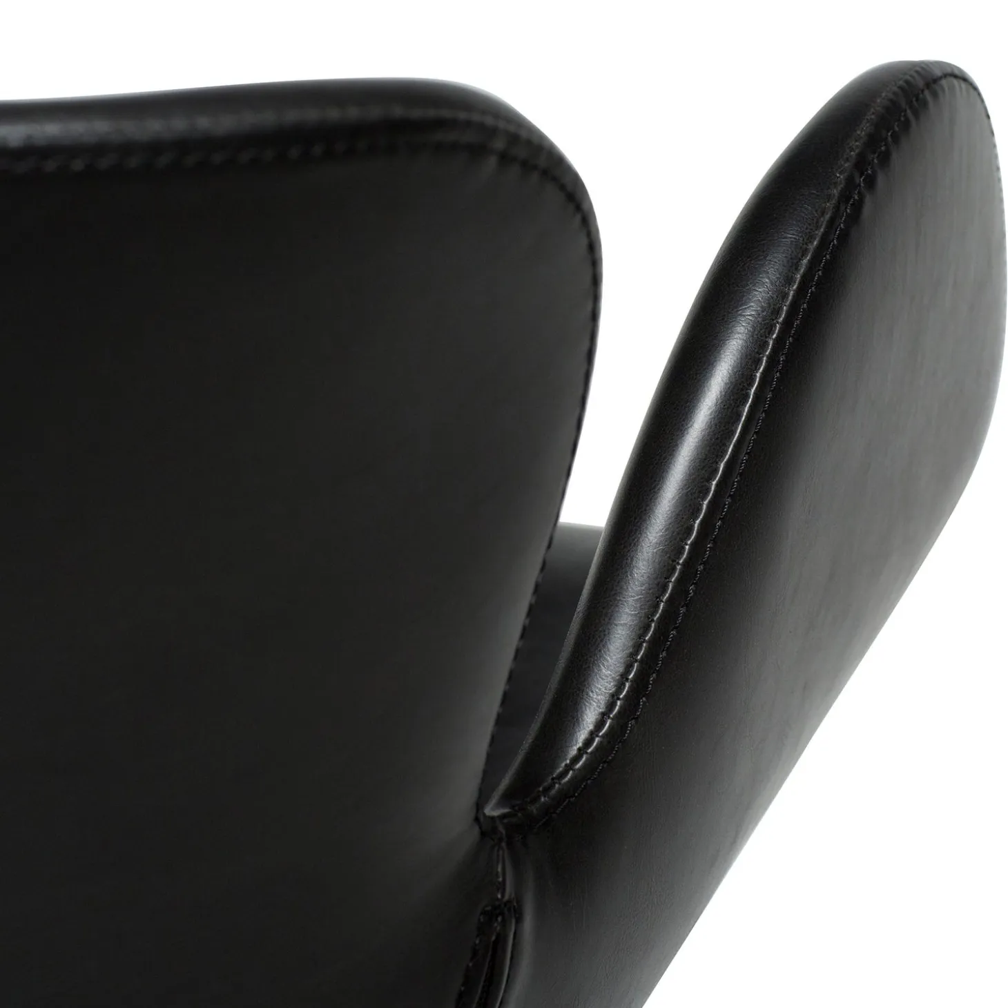 Gaia Stol Vintage Black Art.Leather, Black