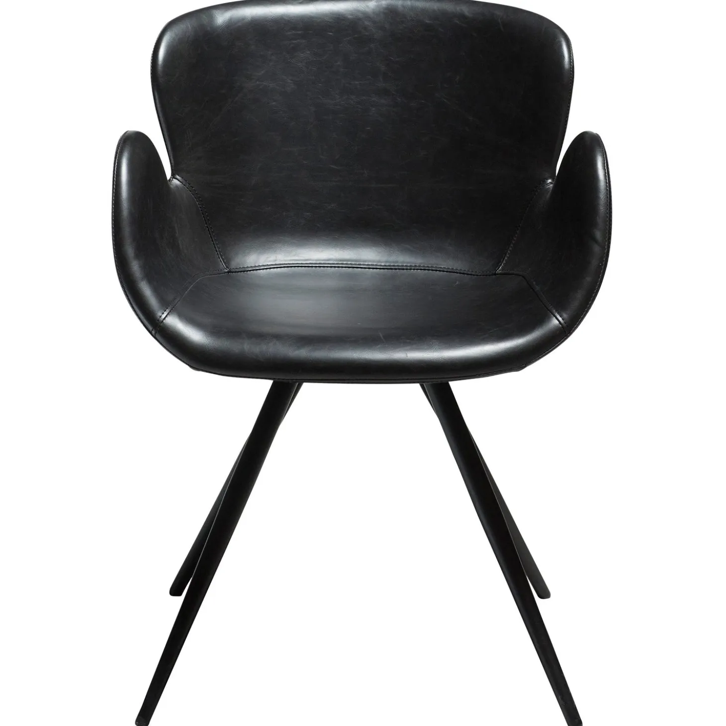 Gaia Stol Vintage Black Art.Leather, Black
