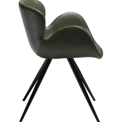Gaia Stol Vintage Green Art.Leather, Black