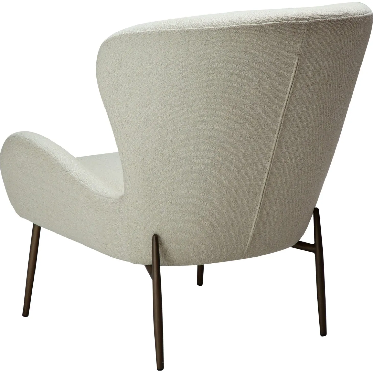 Glam Loungefåtölj Bone White, Antique Brass, 85 cm