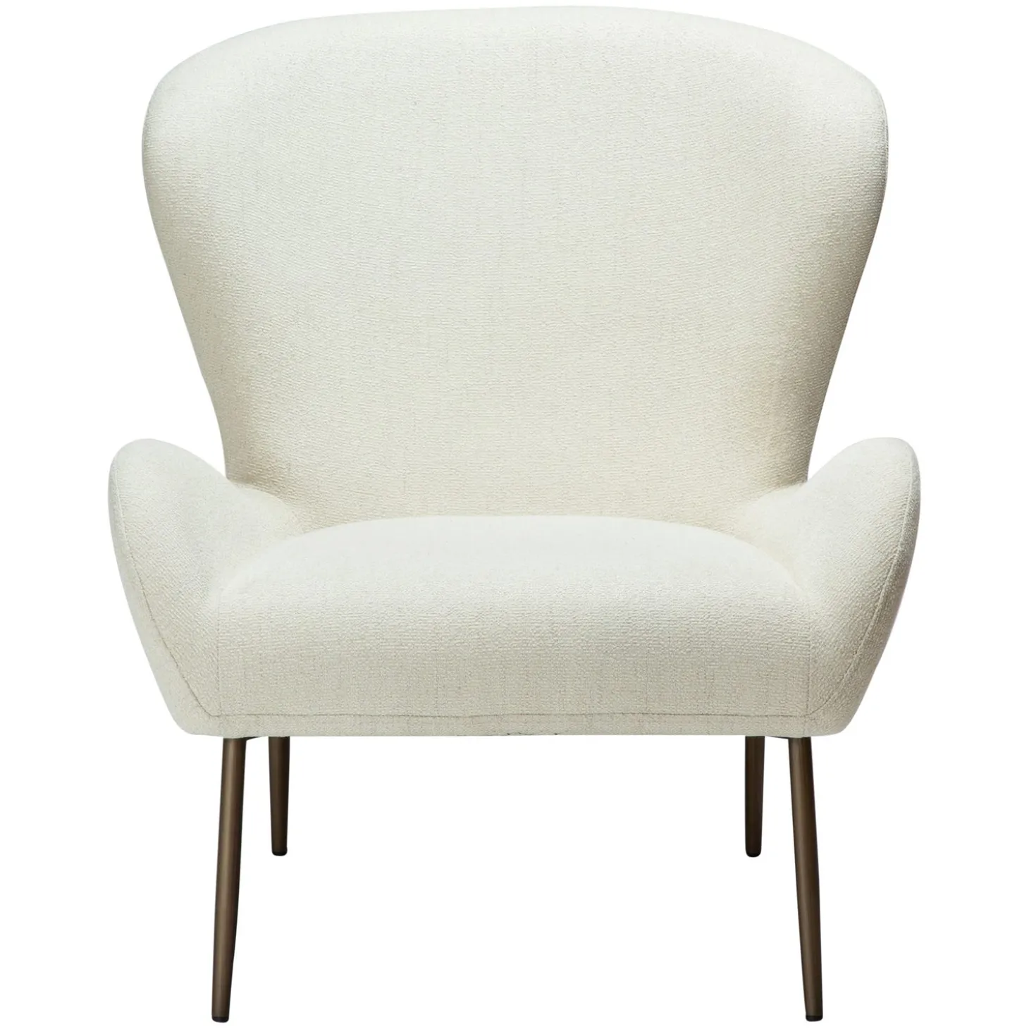 Glam Loungefåtölj Bone White, Antique Brass, 85 cm