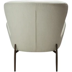 Glam Loungefåtölj Bone White, Antique Brass, 85 cm