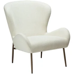 Glam Loungefåtölj Bone White, Antique Brass, 85 cm