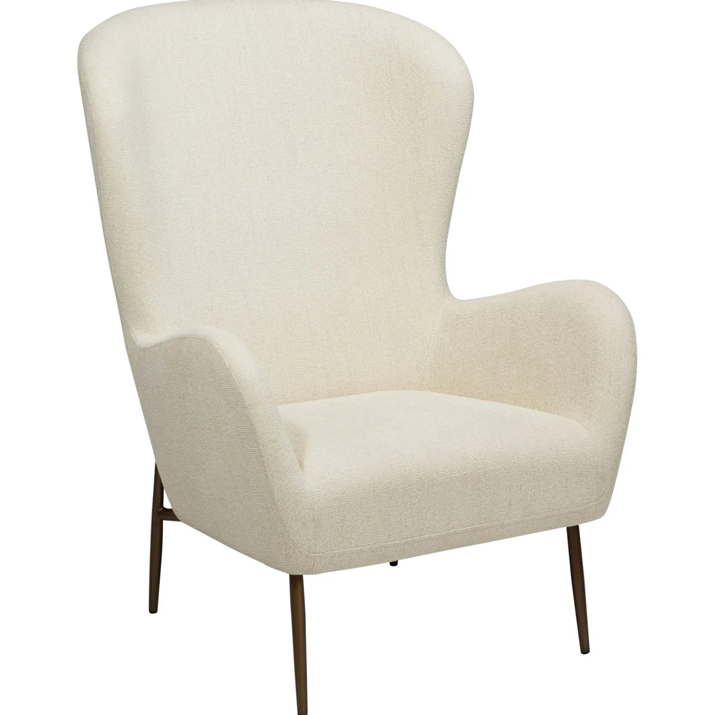 Glam Loungefåtölj Bone White, Antique Brass, 105 cm