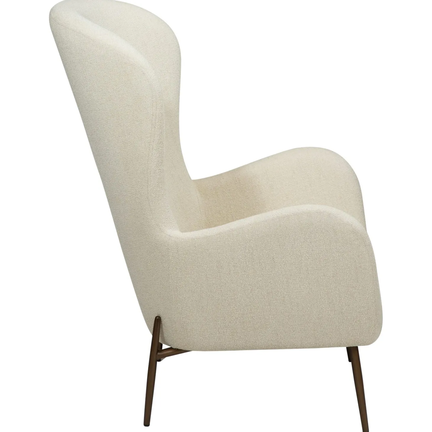 Glam Loungefåtölj Bone White, Antique Brass, 105 cm