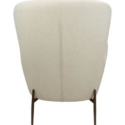 Glam Loungefåtölj Bone White, Antique Brass, 105 cm