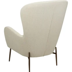 Glam Loungefåtölj Bone White, Antique Brass, 105 cm