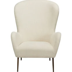 Glam Loungefåtölj Bone White, Antique Brass, 105 cm