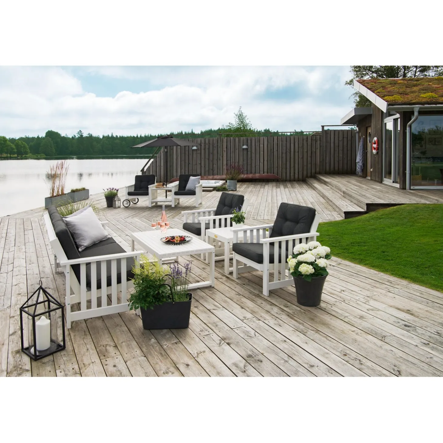 Gotland Utebord 60 x 120 cm Vit