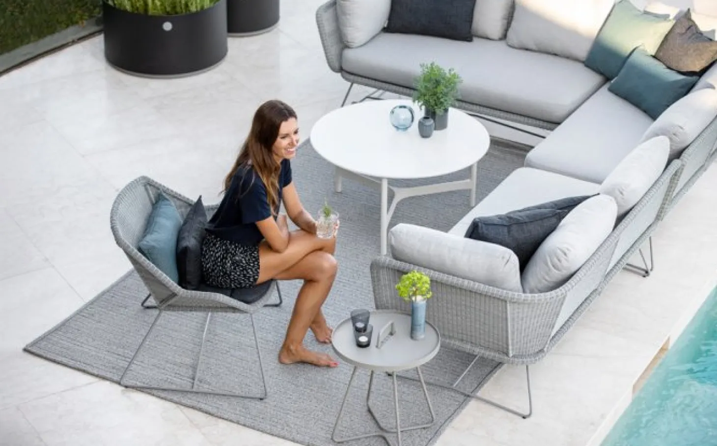 Horizon 2-sits Soffa Höger Ljusgrå