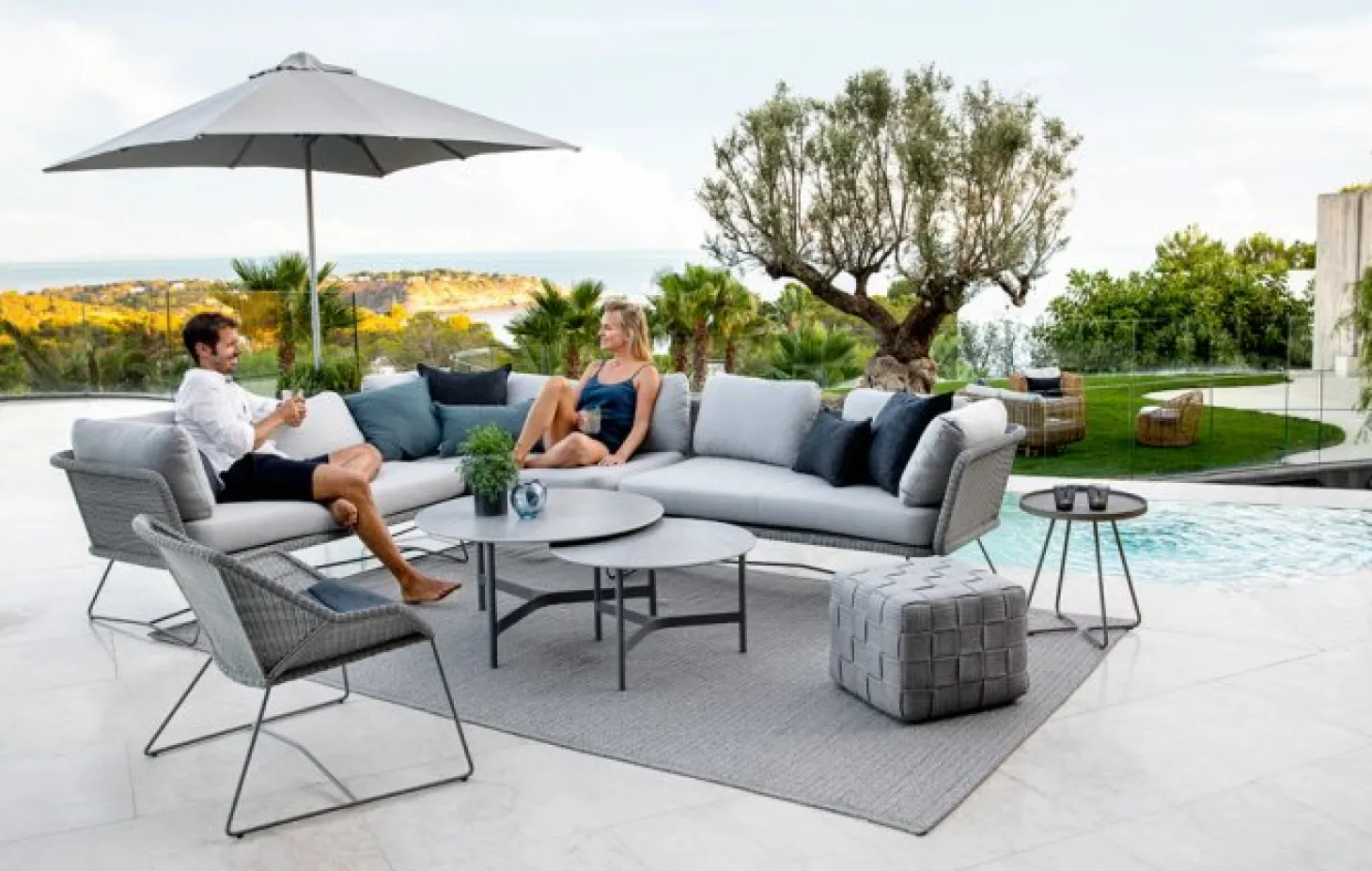 Horizon 2-sits Soffa Höger Ljusgrå