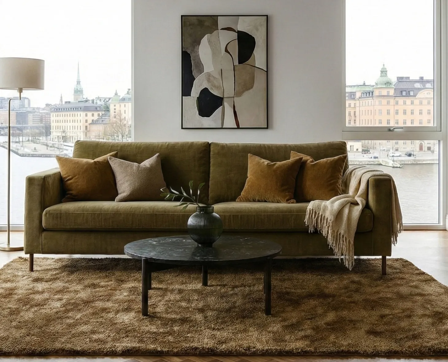 Impulse 4-sits Soffa Lux Wildflower Forest Green