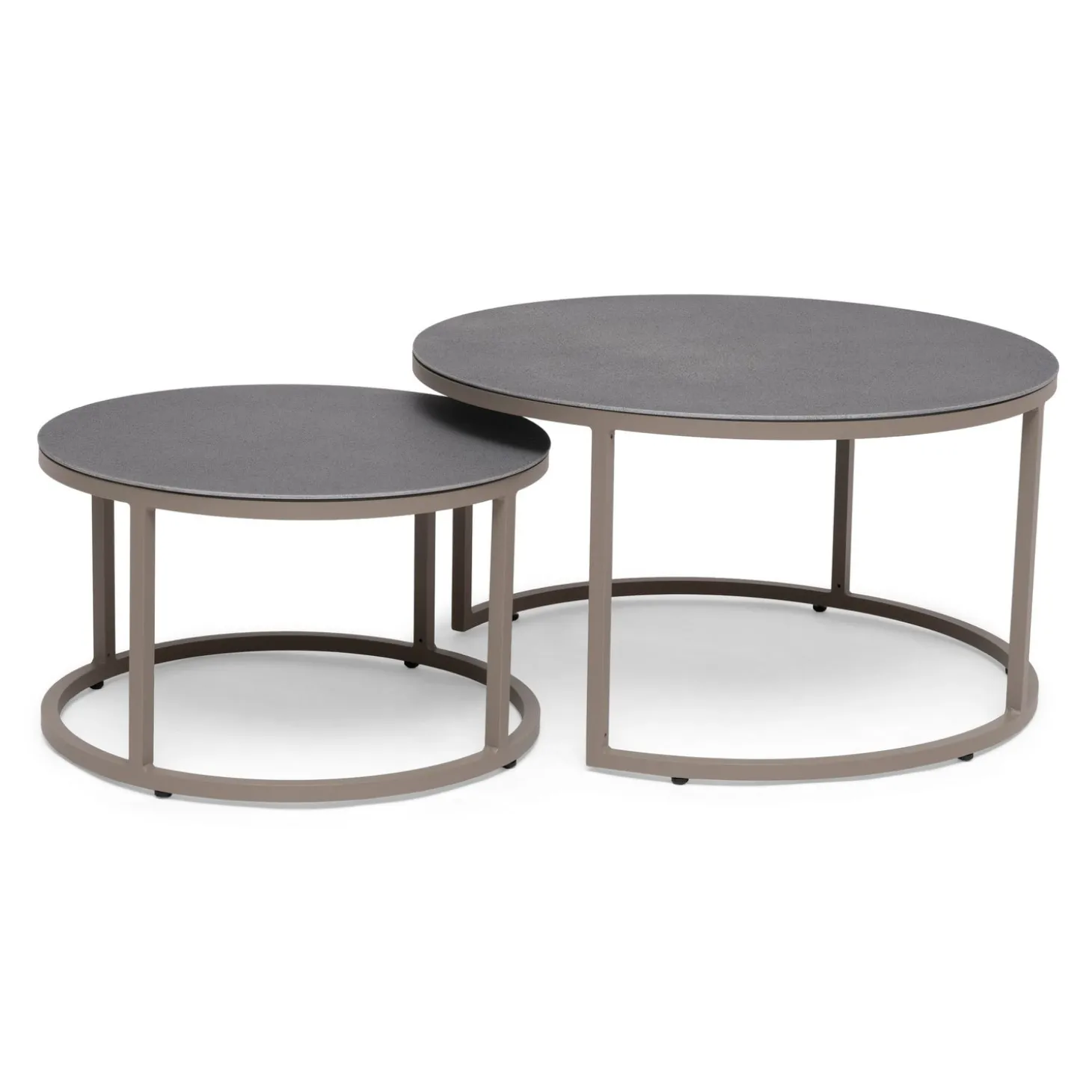 Jet Set Rund Utesatsbord Beige