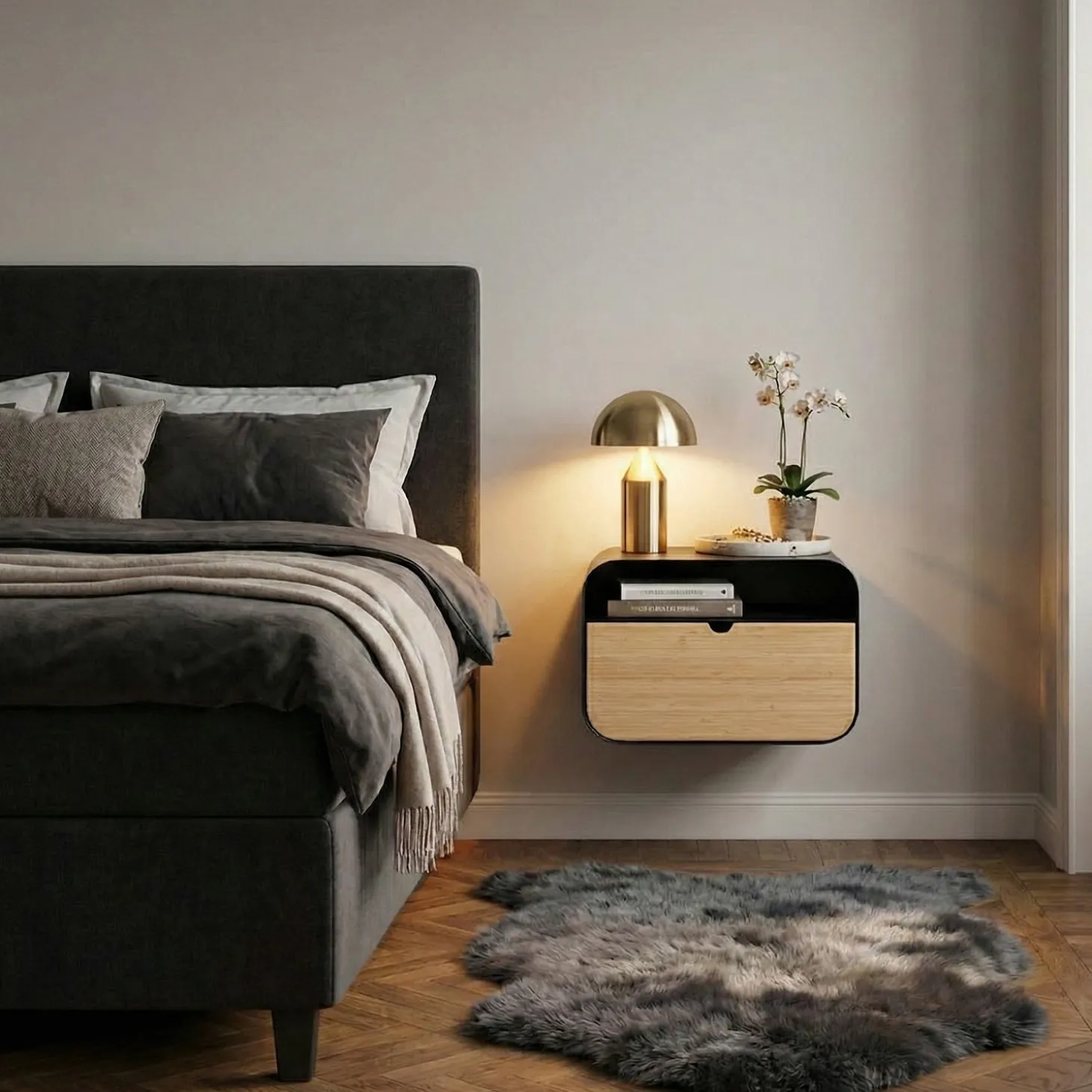 Joliet Sängbord 35x25 cm Bambu