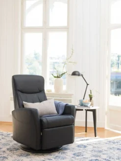 King Reclinerfåtölj Svart Tyg