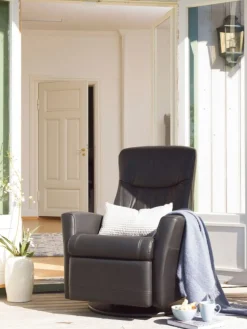 King Reclinerfåtölj Svart Tyg